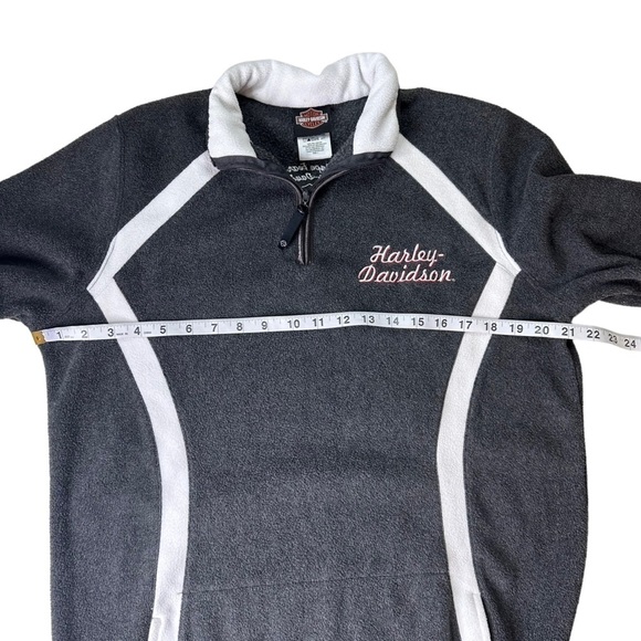 Harley Davidson Women’s 1/4 Zip Fleece Pullover. Size Large. - Picture 4 of 8